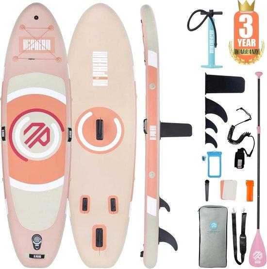 Aufblasbares Paddleboard - SUP-Board - Wassersportabenteuer - Stabilität für Anfänger - 3 Meter lang - Blau