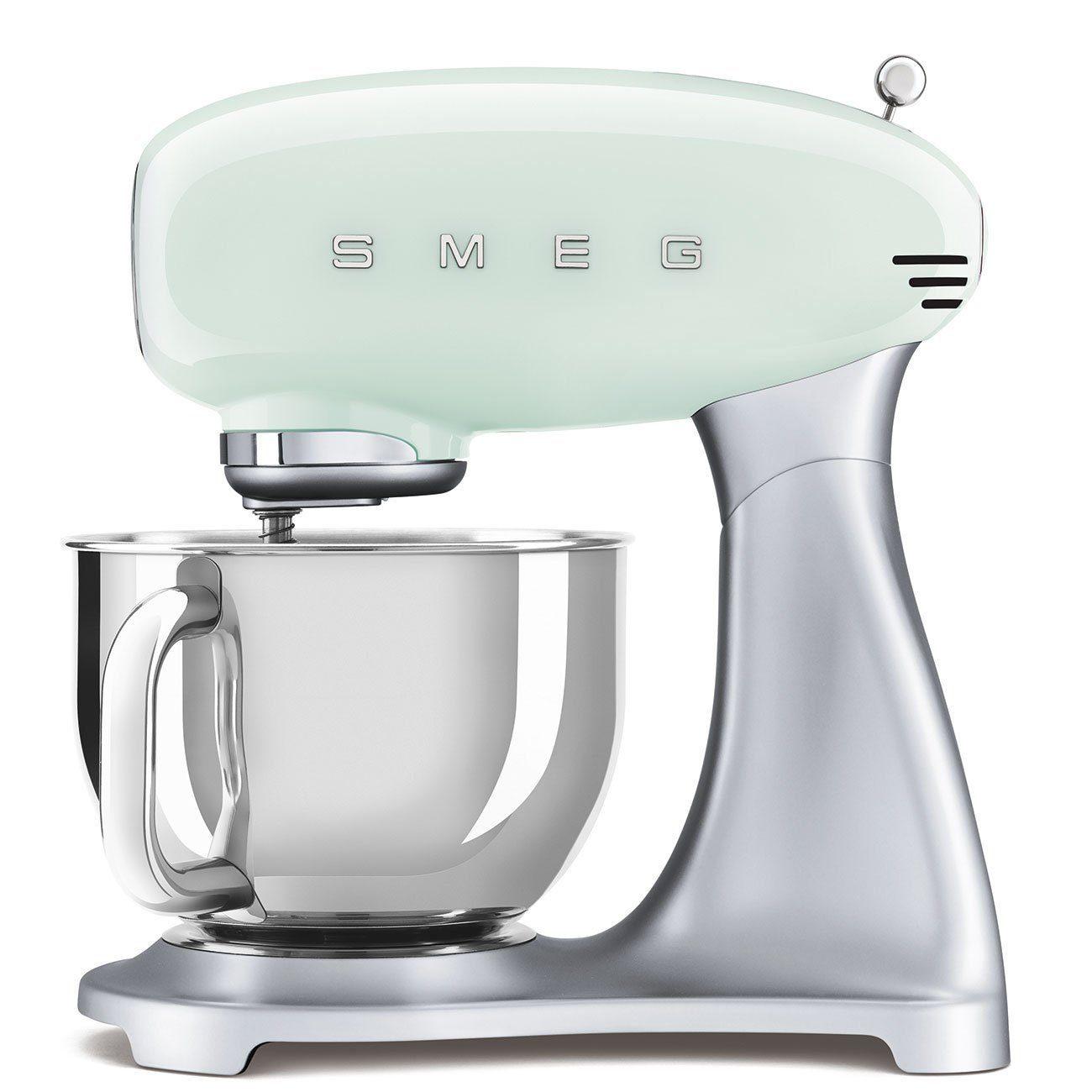 SMEG Küchenmaschine,Knetmaschine Rührmaschine mit Knethaken, 800,00 W, 4,80 l Schüssel, Edelstahl Schüssel, 6 Stufen Bedienfreundlich Mischen Schlagen