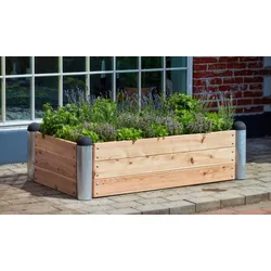 Hochbeet Pipe 270 x 80 x 36 cm - Pflanzkasten aus Lärche, naturbelassen - ideales Kräuterbeet - Gartenhochbeet für den Garten