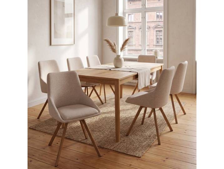 Chaise pivotante - Yanii - 50 cm - bouclé Beige