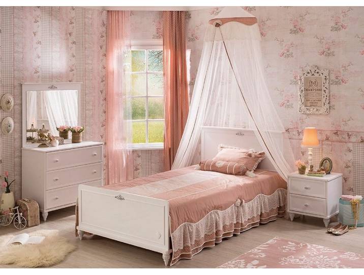 Möbel-Zeit Jugendzimmer-Set ROMANTICA Kinderzimmer, 4-tlg., (4-tlg)