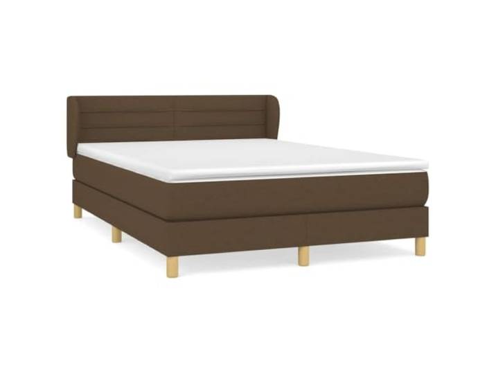 PUGYNBK Boxspringbett, 140 x 190 cm, mit Federkernmatratze Verstellbares Kopfteil, atmungsaktive Polsterung, mittlere Härte, inklusive Montageanleitung (evtl. nicht in deutscher