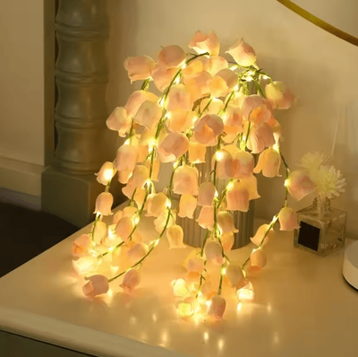 Inspire Curations LED Lily Of The Valley Flower Lights Romantic Home Decor pink 2pcs usb Style