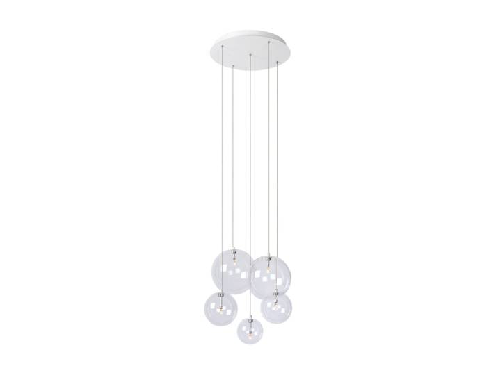 Lampe à lampe suspendue en noir h140cm en métal et verre