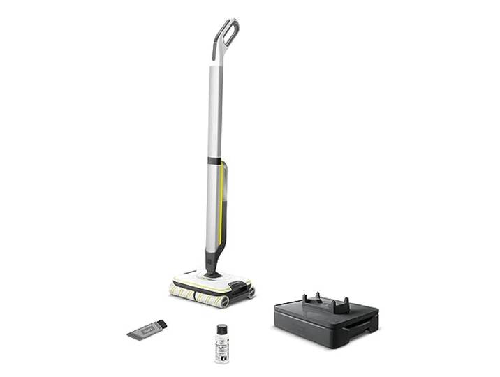 KÄRCHER Hartbodenreiniger FC 7 Cordless, kabelloser Bodenreiniger mit 4 rotierenden Mikrofaserwalzen, Akkulaufzeit: ca. 45 min, Flächenleistung pro Akkuladung: ca. 175 m²