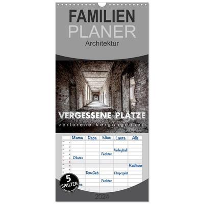 Familienplaner 2026 - Vergessene Plätze - verlorene Vergangenheit mit 5 Spalten (Wandkalender, 21 x 45 cm) CALVENDO