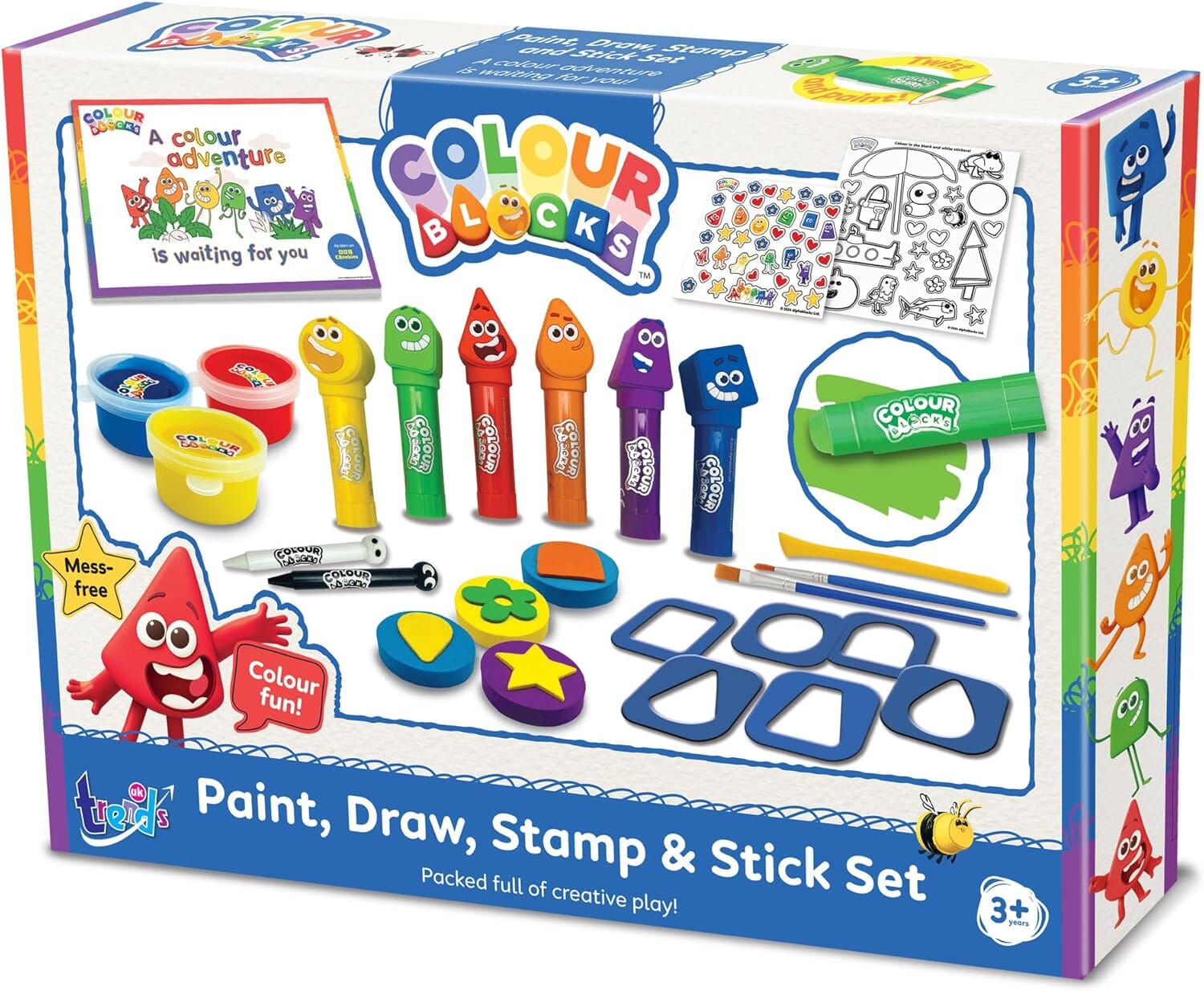 Colour Blocks: Paint, Draw, Stamp & Stick Set - Ages 3+ - Educational Toy TRENDS UK LTD