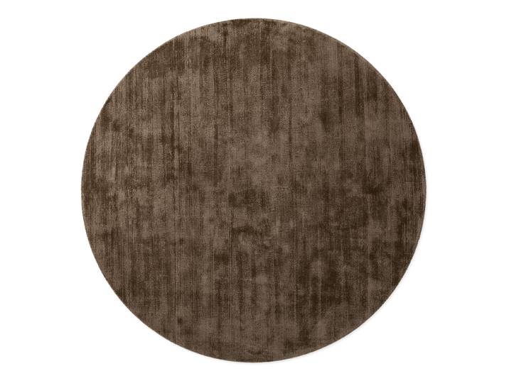 Tapis en viscose Noemi rond Marron/Marron Ø 120cm Coton/Viscose