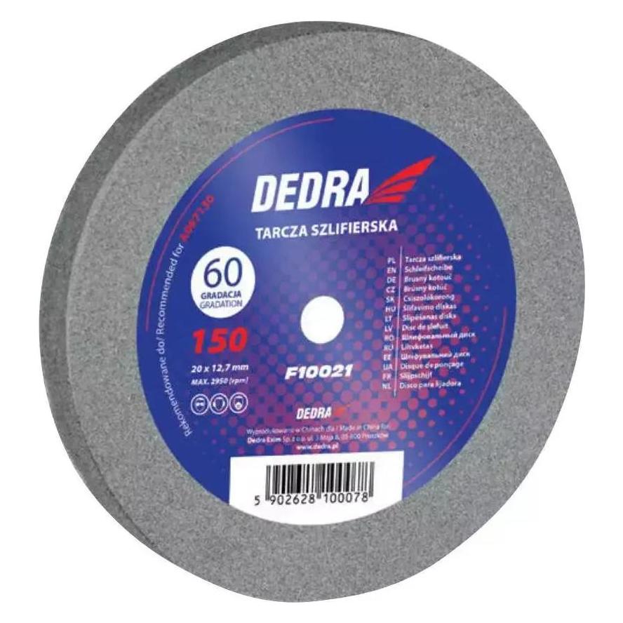 Dedra Schleifscheibe 150x20x12,7 mm, 60er Körnung (60) (F10021)