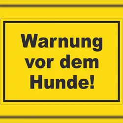 HB-Druck Warnung vor dem Hunde Aufkleber A6 (105x148mm)