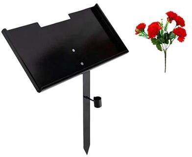 Everyday Crate Weather Resistant Pet Memorial Marker & Grave Marker Stand With Flower Holder Weather Resistant Pet Memorial Marker & Grave Marker Stand With Flower Holder