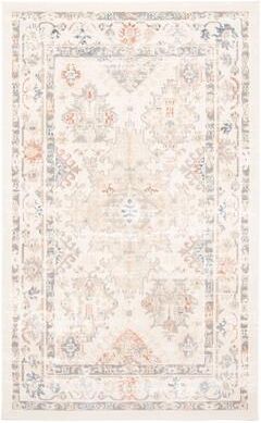 ECARPETGALLERY Machine Woven Rococo Ivory Area Rug