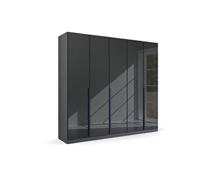 Rauch Möbel Quadra-Spin MODERN, Schrank, Farbe Glas Basalt/Grau metallic, Breite 226 cm