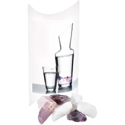 Wasserenergie Set Bergkristall, Rosenquarz und Amethyst