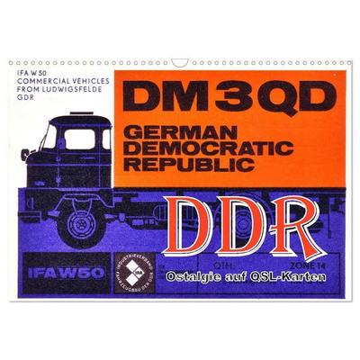 DDR - Ostalgie auf QSL-Karten (Wandkalender 2027 DIN A3 quer), CALVENDO Monatskalender