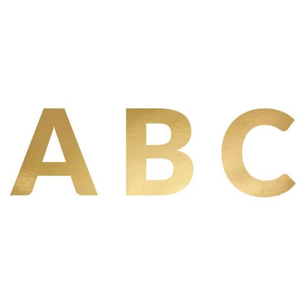 Partydeco Girlande Alphabet Gold (63 Stk.) (GRL92-019)