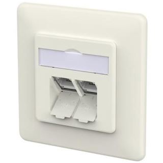 METZ CONNECT Anschlussdose E-DAT C6A IDC 2 Port UP reinweiß