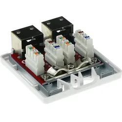 ACT Surface mounted box shielded 2 ports CAT6A. Type: CAT6A Wall mountbox c6a 2p shielded, Server Zubehör, Grau