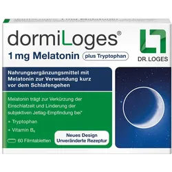 dormiLoges Melatonin plus Tryptophan 60 St