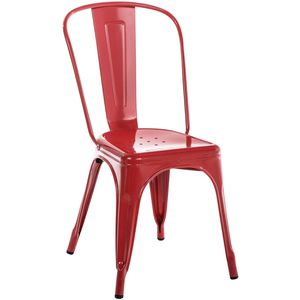 CLP Esszimmerstuhl Benedikt, 10858005, Metall, rot