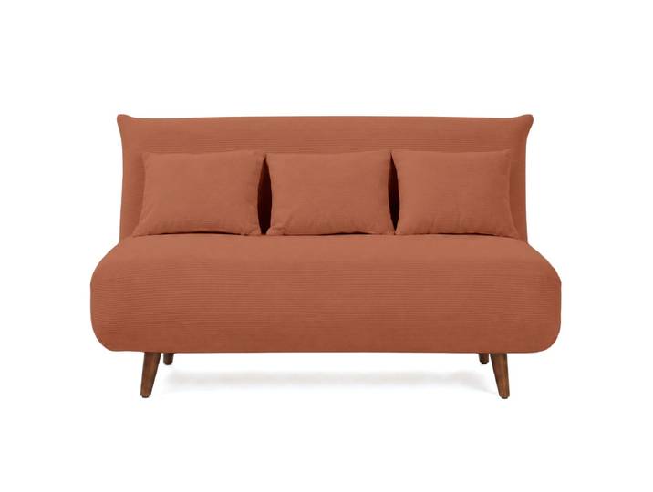 Best Mobilier Banquette convertible clic-clac 2 places, LUMI Orange Terracotta
