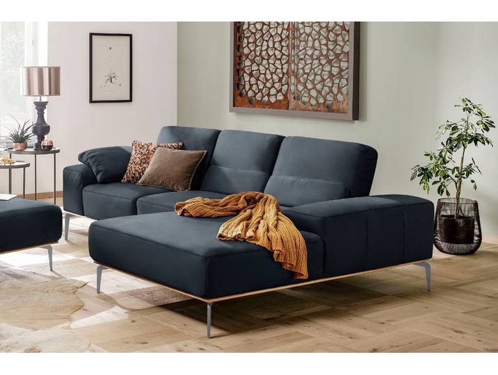 Ecksofa, Longlife Xtra-Leder, Blau Z73, 279×178 cm, Recamiere Rechts, Modern, W.SCHILLIG