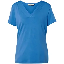 Tchibo - Shirt mit Faltendetail - Damen - Gr. L - blau