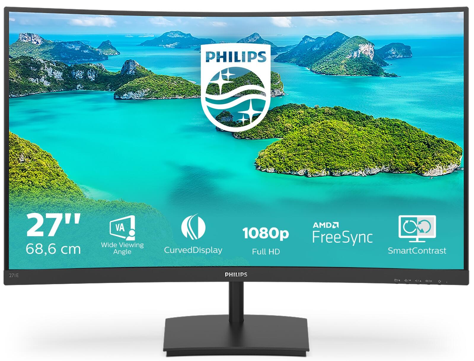 Philips 271E1SCA Curved-Monitor 68,6 cm (27 Zoll) 271E1SCA/00