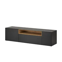sound+vision Lowboard  Alpha , schwarz , Maße (cm): B: 181 H: 48 T: 43.0