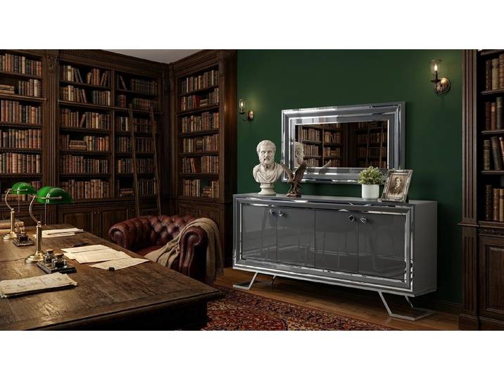 JVmoebel Konsolentisch Konsole Spiegel Wohnzimmer Stil modern Farbe silber neu praktisch, Made in Europa