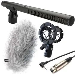 RØDE NTG-2 mit Spinne mit Kabel mit Windschutz, Mikrofon