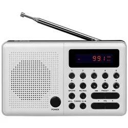 Elta Radio Pliszka USB, FM white (FM), Radio, Weiss