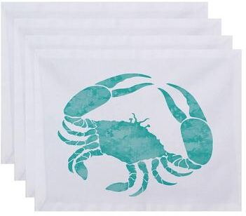 E by Design 18 x 14-inch Crab Animal Print Placemat (Set of 4)