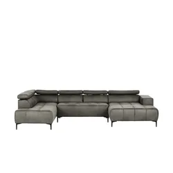 Twist Wohnlandschaft  Caro ¦ grau ¦ Maße (cm): B: 350 H: 81 T: 214.0