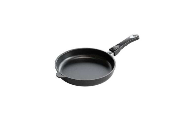 AMT Gastroguss Bratpfanne 26 cm Ø, 5 cm hoch, abnehmbarer Stiel, nicht induktionsgeeignet, Lotan® Antihaft-Veredelung, Gusspfanne (Aluguss), AMZN-526-Z20B