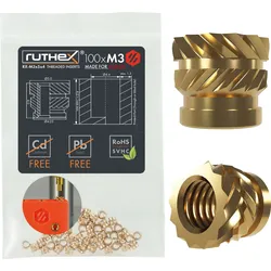 RX-M3X5X4 - 3D Druck, Gewindeeinsätze, VORON, M3, 100 Stück