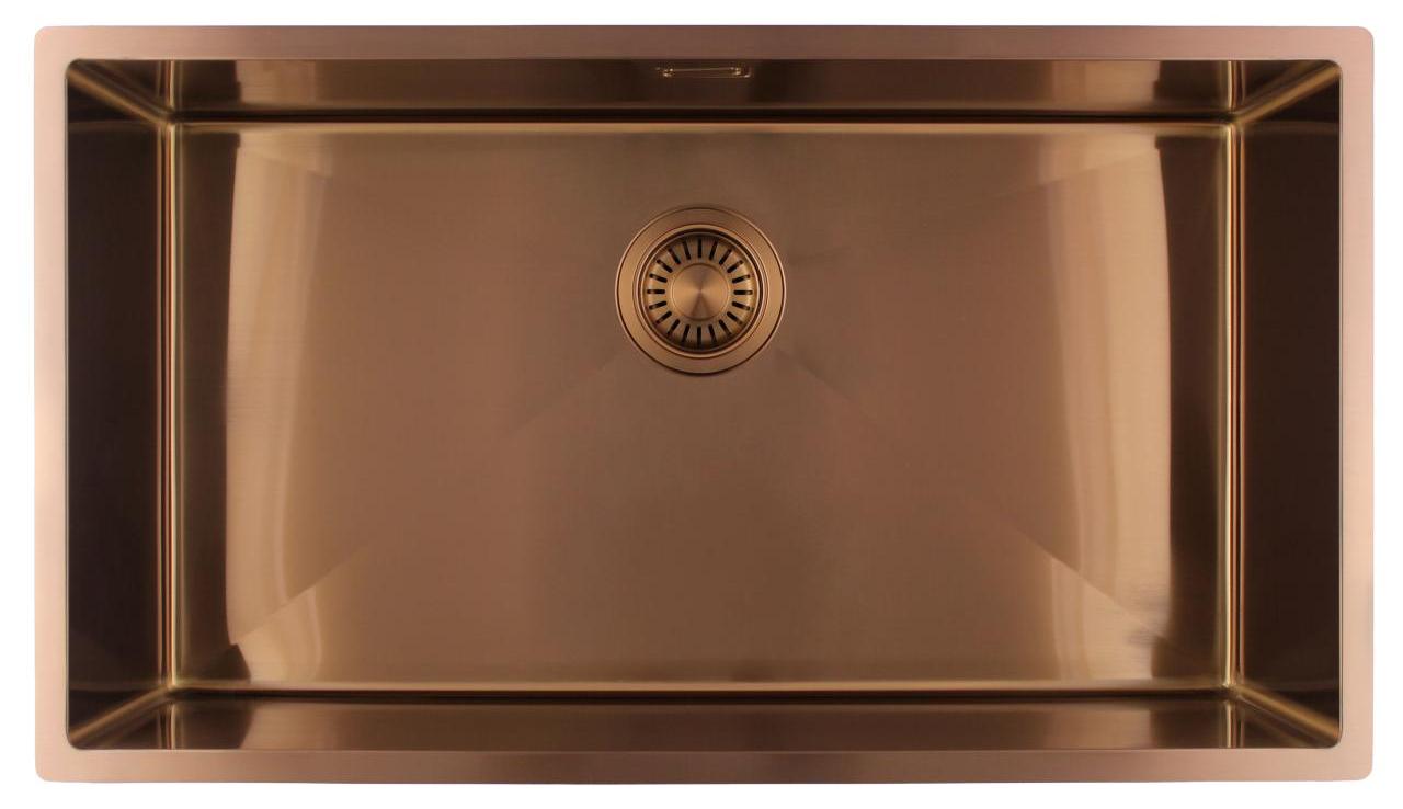 Küchenspüle 74x40 cm Kupfer Unterbau, Flachbau, Aufbau PLX7440-62 Pure.Sink