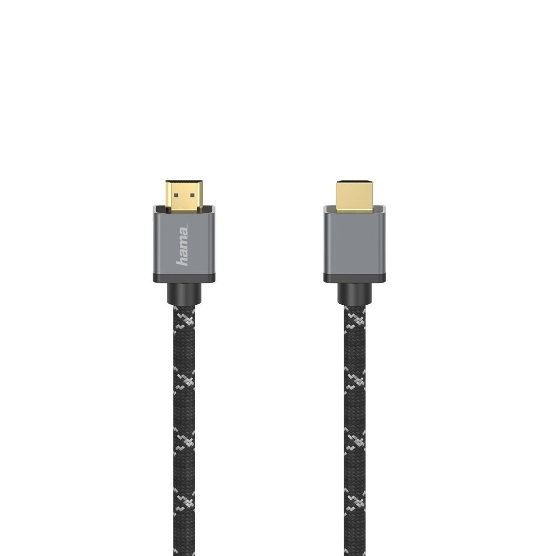 Hama 48 Gbit/s Stecker Gerade HDMI auf HDMI Typ A (Standard) 1 m 205238 (Schwarz/Grau) 00205238