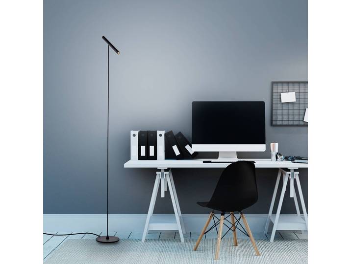 PURE LED Stehlampe Pure Tutua, dimmbar, schwarz, für Wohn- / Esszimmer, Metall, Modern