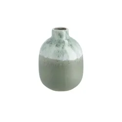 Vase   ¦ grau ¦ Steingut ¦ Maße (cm): H: 10,5  Ø: 8.0