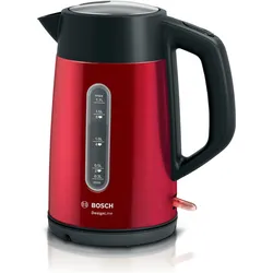 Bosch Hausgeräte DesignLine, Wasserkocher, Grau, Rot