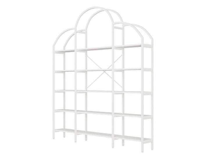 Bibliothèque étagère en acier blanc 5 niveaux forme nuage 170x26x190cm