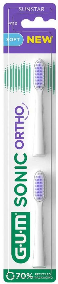 GUM SONIC ORTHO Ersatzbürstenköpfe 2stk