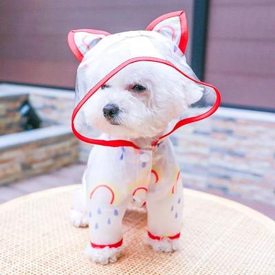 Uplift Treasures Waterproof Hooded Dog Raincoat red l