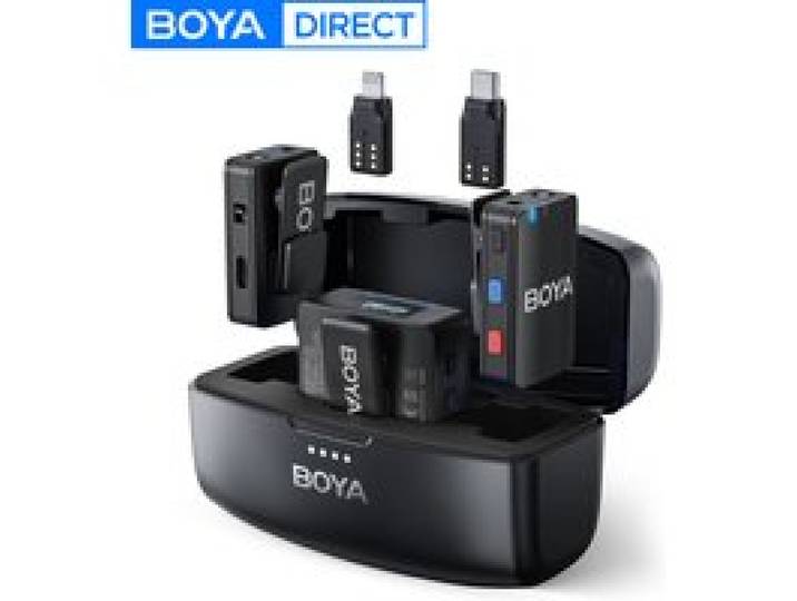 BOYA BOYAMIC Alles-in-één draadloze lavaliermicrofoon voor iPhone Android DSLR-camera's Gaming Live streaming Vlog Video-opname