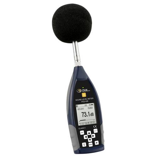 PCE Instruments Schallpegelmesser PCE-428 Genauigkeitsklasse 2 |25...136 dbA |20 Hz...12,5kHz |inkl. 1/1 Oktavband