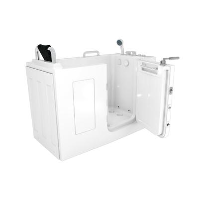 AcquaVapore Sitzwanne Whirlpool Badewanne mit Tür S07WP-C-R 140x76cm
