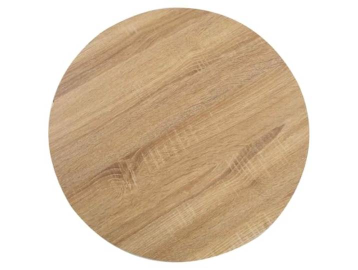 GPUTYGHN Bistrotisch Hellbraun 50 cm MDF Stahlgestell, Holzmaserung, feucht abwischbar, Küche, Essbereich, Frühstücksecke, einfacher Aufbau