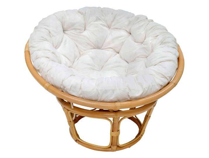 Sessel 'Papasan' honig, Ø 100 cm 100% Baumwolle, Rattan Modern