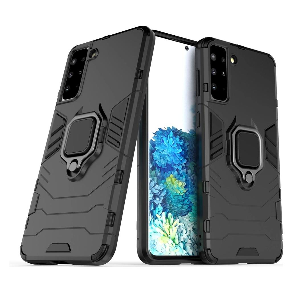 Hurtel Ring Armor tough hybrid case cover + magnetic holder for Samsung Galaxy S22 + (S22 Plus) black (Samsung Galaxy S22+) (1404978613)